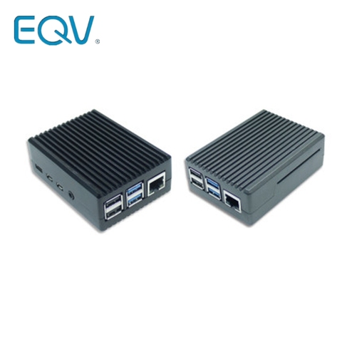 Чехол из алюминиевого сплава для Raspberry Pi 4 Model B, чехол с пассивным охлаждением, металлический корпус с отводом тепла для Pi 4, черный, темно-серый ► Фото 1/6