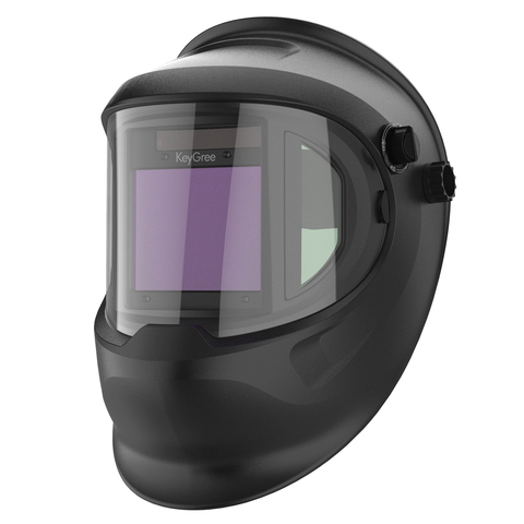 Автоматический сварочный шлем KeyGree на солнечной батарее, щиток для сварки MIG, TIG, ARC, маска для сварки, боковые окна, фильтр реального цвета, угол обзора 180 ° ► Фото 1/5