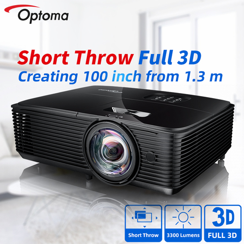 Короткий проектор Optoma Blu-Ray 3D, проектор для бизнеса и учебы, офисных презентаций, домашнего кинотеатра, кинотеатра X318ST/W318ST ► Фото 1/6