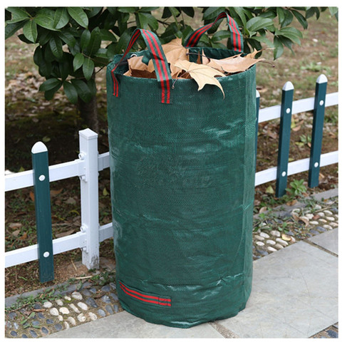 Вместительный многоразовый садовый мешок, складной контейнер для мусора, 120 л/500 л ► Фото 1/6