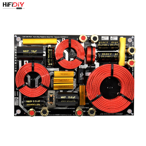 HIFIDIY HI-END JX-033C 3 Way 3 динамик (твитер + Средний + бас) HiFi домашний динамик s аудио кроссовер с делителем частоты фильтры ► Фото 1/6