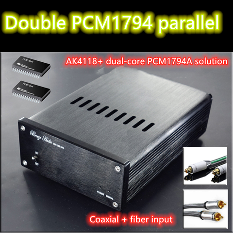 Breeze Dual parallel PCM1794 DAC HIFI EXQUIS коаксиальный и оптоволоконный DAC цифровой аналоговый преобразователь WBA-1794 декодер ► Фото 1/6