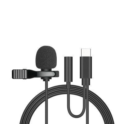 Компактный портативный петличный микрофон типа C, петличный микрофон с клипсой для записи, для Samsung, Huawei, Xiaomi ► Фото 1/6