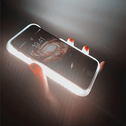Свет для селфи, чехол для телефона iPhone 11 XS Max XR для iPhone 6 6s Plus с подсветкой, Роскошный чехол для i Phone 7 8 Plus X ► Фото 1/6