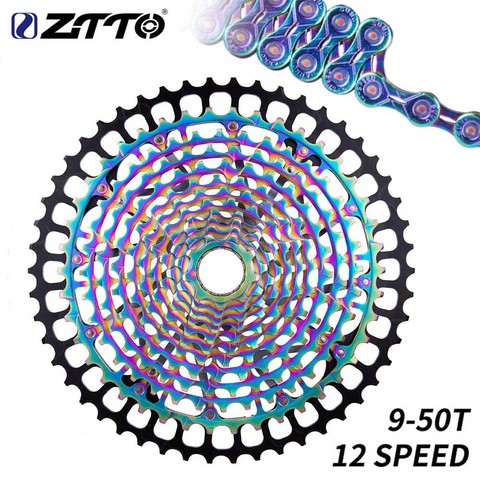 Велосипедная кассета ZTTO 12 S ulpro, полностью стальная, 12 Скоростей, 9-50T XD 9T MTB K7, Звездочка для горного велосипеда, свободное колесо ► Фото 1/6