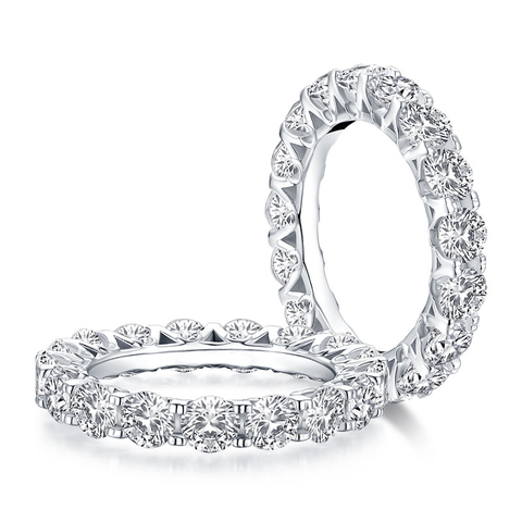 Женское Обручальное кольцо из серебра 925 пробы с синтетическим бриллиантом 4,5 карата ► Фото 1/4