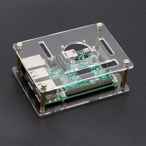 Акриловый прозрачный чехол Hi-Q для Raspberry Pi 4, корпус (без платы Raspberry Pi) ► Фото 1/6