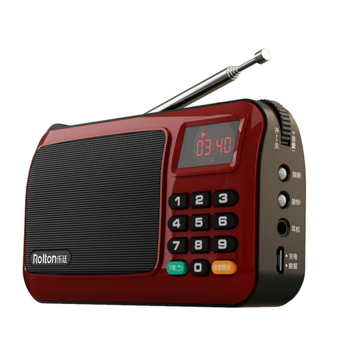 Миниатюрный FM-радиоприемник Rolton W405, музыкальный плеер, TF-карта, USB, для ПК, iPod, телефона со светодиодным дисплеем ► Фото 1/4