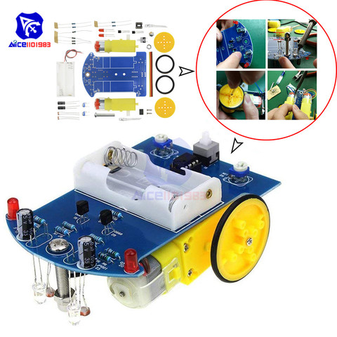 DIY Набор для самостоятельной сборки, интеллектуальная линия отслеживания, умный автомобильный комплект для Arduino, оптический переключатель ... ► Фото 1/6