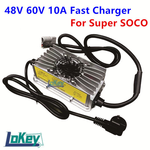 Супер SOCO TS TC Max CU 10A 15A быстрое зарядное устройство 48 В 15A 60 в 72 в 10A герметичное водонепроницаемое умное зарядное устройство Оригинал Super soco ... ► Фото 1/5