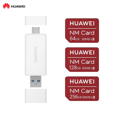 Оригинальная карта памяти Huawei NM 90 МБ/с. 64 Гб/128 ГБ/256 ГБ, подходит для Mate 20 Pro Mate 20 X P30 Huawei USB3.1, устройство для чтения карт памяти Nano 1 поколения ► Фото 1/6