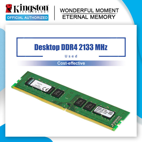 Оперативная память Kingston DDR4, 8 ГБ, 4 Гб, 2133 МГц, ddr4, 8 ГБ, 1,2 В, CL15, 288pin, настольная память для игр DIMM ► Фото 1/4