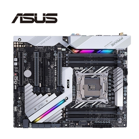 Используется для Asus PRIME X299-DELUXE оригинальная настольная Intel X299 DDR4 материнская плата LGA 2066 USB3.0 M.2 SATA3 ► Фото 1/3