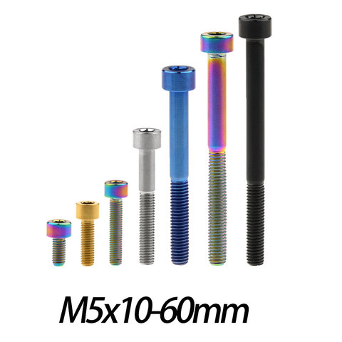 Xingxi Titanium Ti M5x10 12 16 18 20 25 30 35 40 45 50 55 60 мм DIN912, головка с болтами, деталь для подседельного штыря велосипеда ► Фото 1/6