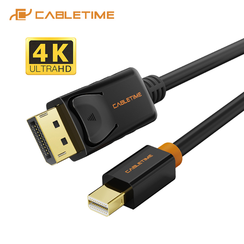 Кабель CABLETIME Mini Display Port to Display Port Cable 4K 60HZ Thunderbolt to DP 4K Cable Mini Display Port DP For Macbook C053 ► Фото 1/6