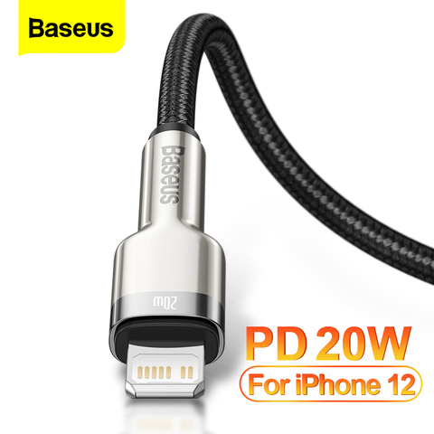 Кабель Baseus USB C для iPhone 12 pro Max PD 20 Вт, быстрая зарядка для iPhone 11, XS, X, iPad Air 4, зарядный кабель Type-C, провод для передачи данных ► Фото 1/6
