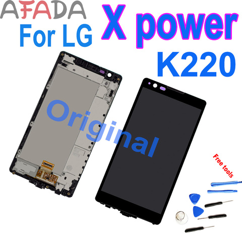 Оригинальный ЖК-дисплей 5,3 дюйма для LG X power K220DS K220, ЖК-дисплей кодирующий преобразователь сенсорного экрана в сборе с заменой рамки ► Фото 1/6