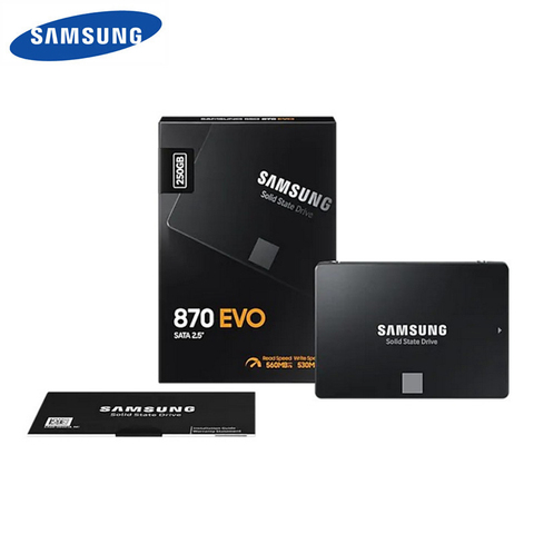 SAMSUNG SSD 870 EVO Внутренний твердотельный диск 250 ГБ 500 Гб жесткий диск для жесткого диска SATA 2,5 250GB 1 ТБ 2 ТБ дюймов ноутбука, настольного компьютера, ПК ► Фото 1/5