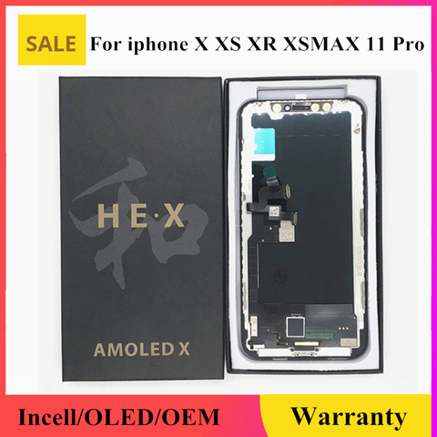 ЖК-дисплей JK GX ZY HE X Pantalla OLED для iPhone X, ЖК-дисплей с сенсорным экраном и дигитайзером в сборе для iPhone X, XS, 11, XSMax, XR ► Фото 1/6