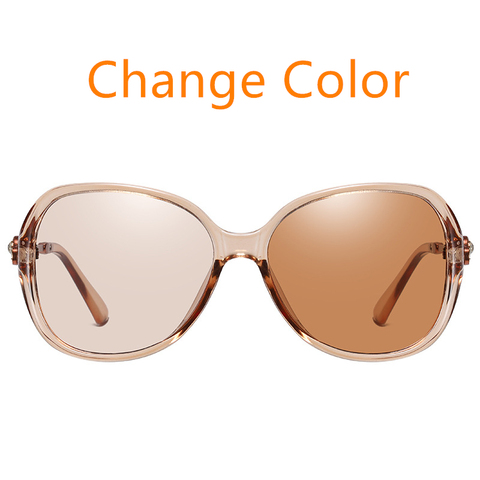 2022 фотохромные Солнцезащитные очки женские поляризационные очки-Хамелеон тонированные очки для вождения антибликовые солнцезащитные очк... ► Фото 1/4
