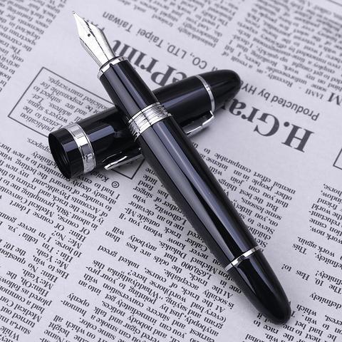 Высокое качество, новейший Jinhao 159, перьевая ручка, черный и серебристый, M Nib толстый ► Фото 1/6