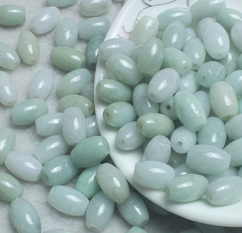 10 шт. натуральный изумруд Jadeite Переводные бусины аксессуары DIY браслет Шарм ювелирные изделия Модный ручной вырезанный на удачу мужской аму... ► Фото 1/5
