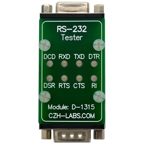 CZH-LABS RS232 светодиодный модуль тестера соединения, DB9 штекер-DB9 гнездо. ► Фото 1/6