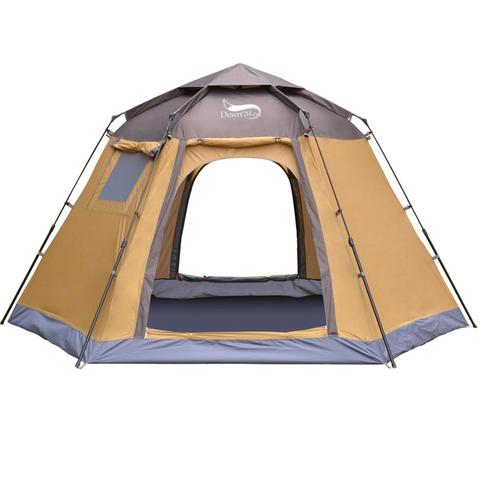 Автоматическая всплывающая палатка Desert & Fox для 4 человек, мгновенная палатка для кемпинга, альпинизма, семейные купольные палатки для кемпи... ► Фото 1/6
