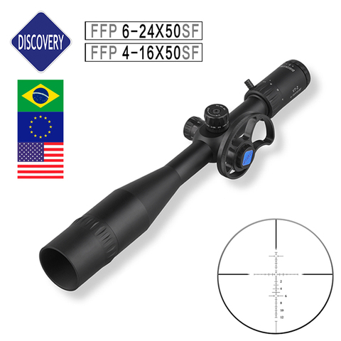 Прицел с первым фокусным планом Discovery 4-16 6-24x50 VT-Z .22LR ударопрочная стеклянная вытравленная сетка для охоты на птиц ► Фото 1/6