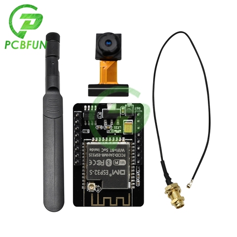 ESP32-CAM 5V WI-FI Bluetooth макетная плата + OV2640 Камера 2.0MP + 8dBi двухдиапазонная антенна + IPEX к RP-SMA кабель ESP32 Cam Nodemcu ► Фото 1/6