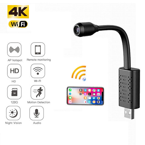 4K Mini DV/ Wifi USB камера для домашнего наблюдения IP камера 1080P Обнаружение движения мини видеокамера маленькое vioce аудио записывающее устройство dv dvr ► Фото 1/6