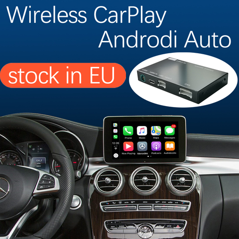 Беспроводной автомобильный интерфейс Apple CarPlay, Android, для Mercedes Benz C-Class W205 GLC 2015-2022, с Mirror Link AirPlay ► Фото 1/5