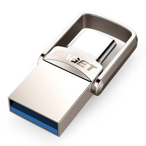 EAGET CU20 USB флэш-накопитель 32 Гб OTG металлический USB 3.0 флэш-накопитель 64 Гб Тип C высокоскоростной Флэш-Накопитель мини флэш-накопитель карта па... ► Фото 1/6