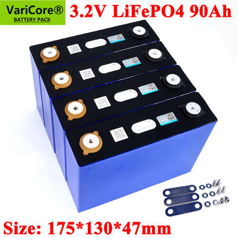 VariCore 3,2 V 90Ah LiFePO4 батареи могут образоваться 12V литиевая батарея с низким содержанием железа phospha 90000 мА/ч, могут сделать лодка аккумулятор и за... ► Фото 1/6