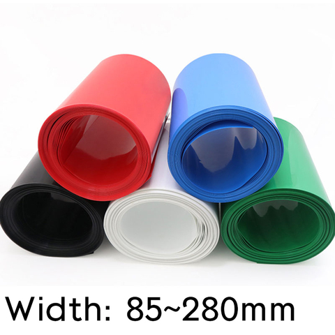 18650 Lipo Battery Width 85 120 130 150 180 210 220 230 280mm PVC Heat Shrink Tube Insulated Film Wrap Protect Case Cable Sleeve ► Фото 1/6