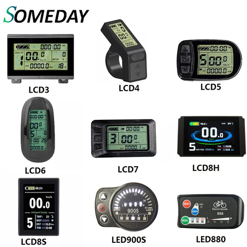 Однажды Электрический велосипед KT дисплей LCD3/LCD3U/LCD4/LCD5/LCD6/LCD6U/LCD7U/LCD8H/LCD8S/LED880/LED900S 36 В/48 В/72 в для электровелосипеда ► Фото 1/6