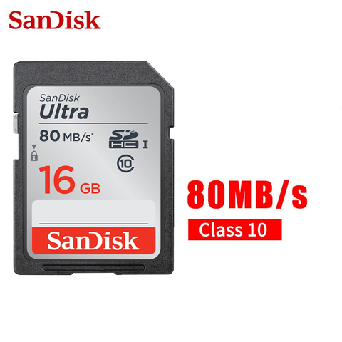 Карта памяти SanDisk SD, 128 ГБ, 64 ГБ, 32 ГБ, 16 ГБ, microSDHC, SDXC, карта памяти micro SD, TF-карта 80 МБ/с./с, класс 10, U3 для камеры SDUNC ► Фото 1/6