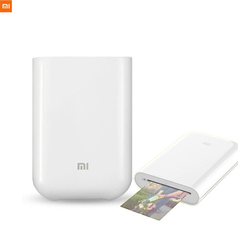 Мини-фотопринтер Xiaomi mijia, портативный карманный принтер, 300 точек/дюйм, Bluetooth, поддержка «сделай сам», 500 мАч ► Фото 1/6