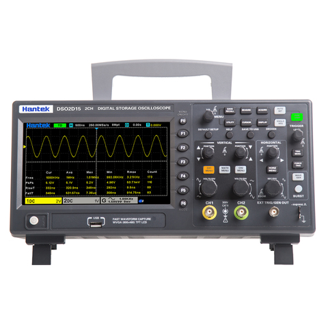 Цифровой осциллограф Hantek DSO2C10 2C15 2CH хранения Osciloscopio 100 м/150 м 1г Sampling DSO2D10 2D15 2CH + 1CH с источника сигнала ► Фото 1/5