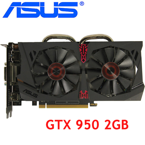 ASUS видеокарта Оригинал GTX 950 2 Гб 128 бит GDDR5 видеокарты для nVIDIA VGA карты Geforce GTX950 Hdmi Dvi игра используется ► Фото 1/6