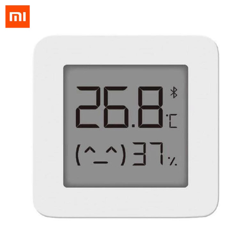 XIAOMI Bluetooth цифровой термометр 2 ЖК-экран цифровой измеритель влажности беспроводной умный датчик температуры и влажности без батареи ► Фото 1/6