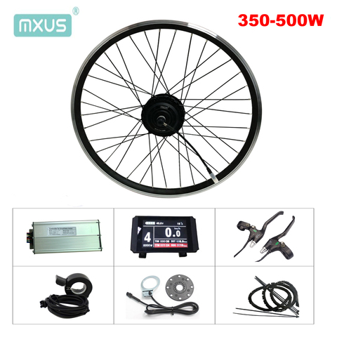 Комплект для переоборудования ebike MXUS XF07 XF08 XF15F XF15R, электрический велосипед 36 в 250 Вт 350 Вт 48 в 500 Вт, комплект для передних и задних колес MTB ► Фото 1/6