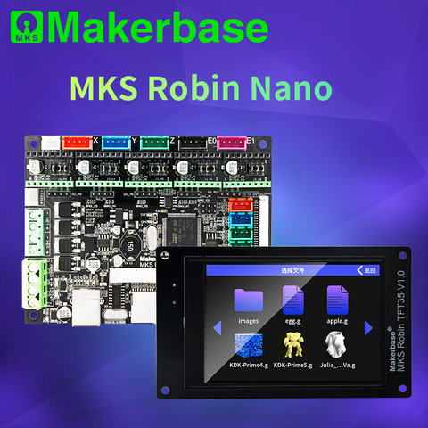 Makerbase MKS Robin Nano V1.2 32-битная плата управления, запчасти для 3D-принтера, поддержка Marlin2.0 3,5 tft сенсорный экран, предварительный просмотр Gcode ► Фото 1/4