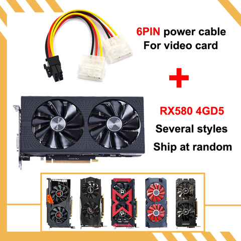 Новая видеокарта RX580 4G 8G с адаптером кабеля питания 6PIN/8PIN, 2 года гарантии, компьютерное оборудование, «сделай сам», комплексное решение ► Фото 1/6