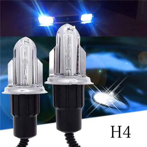 Универсальная ксеноновая лампа H4 3000K 4300K 6000K 8000K 12000K HID фара Bi-Xenon Hi-Lo желтые лампы Hid комплект запасной Свинг для VW ► Фото 1/6