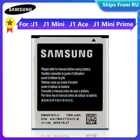 Оригинальный аккумулятор EB425161LU для Samsung J1 MINI Prime i8160 J1 2016 SM-J105H SM-J120A F J1ACE 2 ACE3 ACE 4 G313H/м SM-J110F J111 ► Фото 1/6