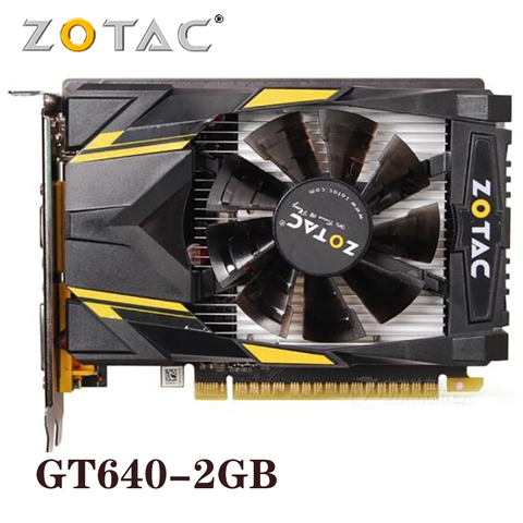Оригинальная видеокарта ZOTAC GeForce GT640 2 Гб 128 бит графические карты GPU Map для NVIDIA GT640 2GD3 HDMI DVI VGA ► Фото 1/2