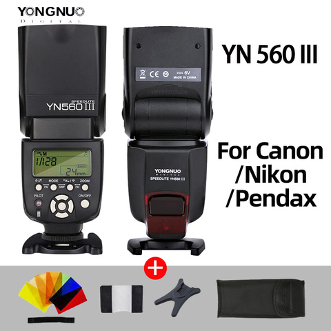 Вспышка YONGNUO Speedlite YN560III, беспроводная вспышка для камер Canon Nikon Olympus Panasonic Pentax ► Фото 1/6