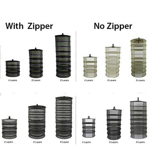 6/8 слоев с застежкой-молнией складные Висячие сушильные сетки для одежды сушилки для сетки для трав цветы почки растения растительная рыба ► Фото 1/6