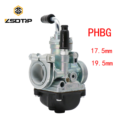 ZSDTRP PHBG карбюратор для мотоцикла 50-100cc, 2-тактный 17,5 мм 19,5 мм, гоночный двигатель PHBG17.5 PHBG19.5, модель Dellorto ► Фото 1/6